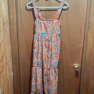XS Boho Paisley Print Maxi or Midi Dress